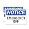 Signmission Emergency Off, 24 in W x Rectangle, Plastic OS-2PACK-NS-P-1824-L-11864 - alternate 1